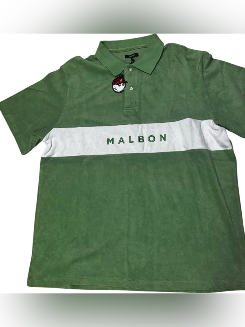 NWT Malbon Golf  Clearwater French Terry Golf Polo XXL Green